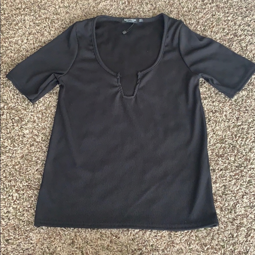 nasty gal ribbed tee